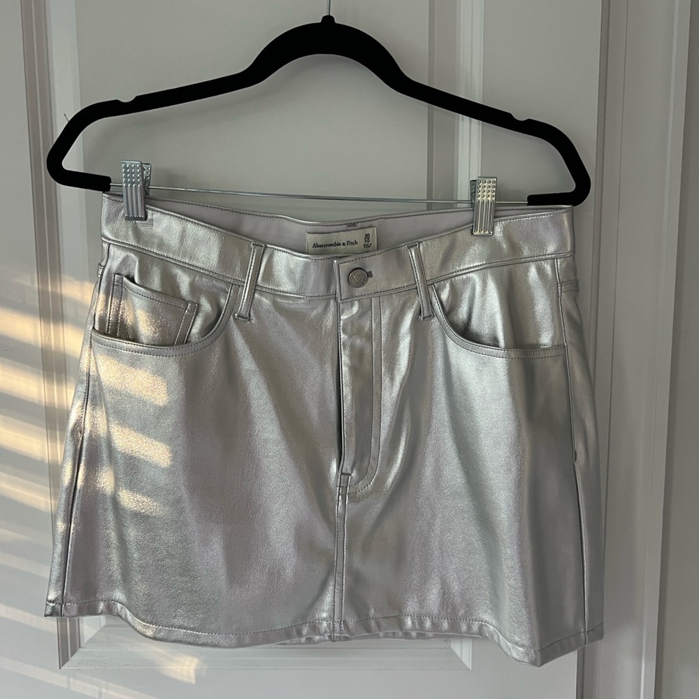 Abercrombie & Fitch Shimmering Silver Skirt